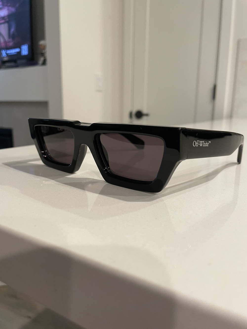 Off-White OERI129 Black Rectangle Sunglasses